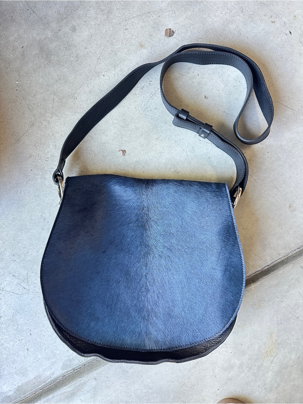 Leather Saddle Crossbody Bag
